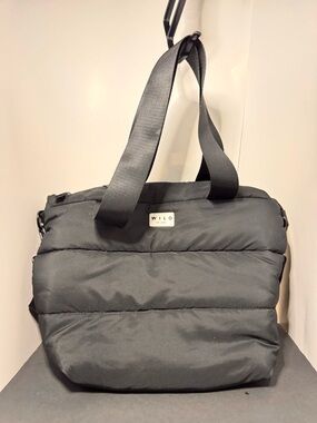 WILO Black Padded Tote with Wide Straps